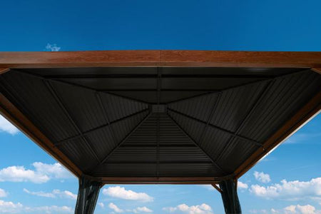 Sojag™ 12 x 12 ft. Valencia Wood Finish Gazebo with Mosquito Netting Gazebo SOJAG 