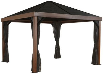 Sojag™ 12 x 12 ft. Valencia Wood Finish Gazebo with Mosquito Netting Gazebo SOJAG 