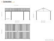 Image of Sojag™ 12x20 ft Samara DIY Carport in Dark Gray Garage SOJAG 