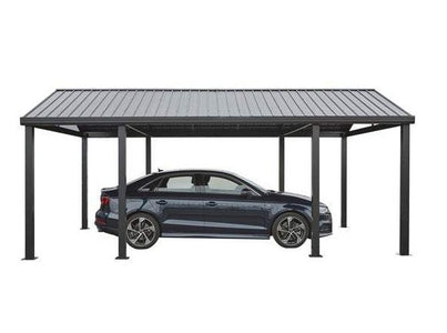 Sojag™ 12x20 ft Samara DIY Carport in Dark Gray Garage SOJAG 