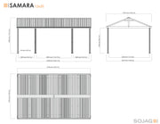 Image of Sojag 12x20 Samara Carport Enclosure Kit Accessories SOJAG 