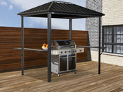 Image of Sojag 6x8 ft. Dakota Grill Gazebo Steel Roof Gazebo SOJAG 