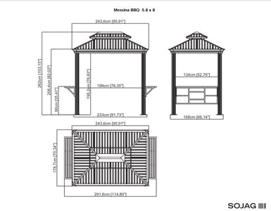Sojag™ 6x8 Messina BBQ Gazebo - The Better Backyard