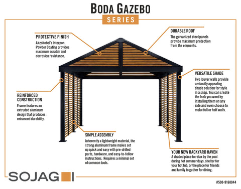 Image of Sojag Boda 12 x 12 ft. Gazebo SOJAG 