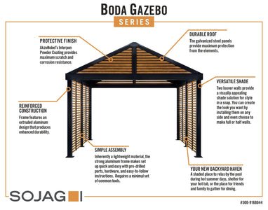 Sojag Boda 12 x 12 ft. Gazebo SOJAG 