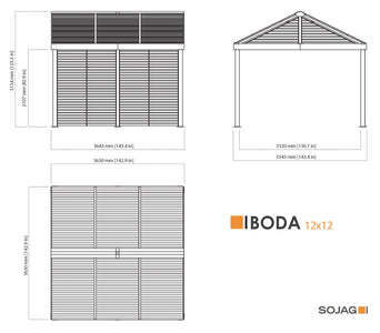 Sojag Boda 12 x 12 ft. Gazebo SOJAG 