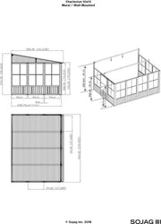 Image of Sojag™ Charleston Sunroom Patio Enclosure Kit Dark Gray with Steel Roof Solarium SOJAG 