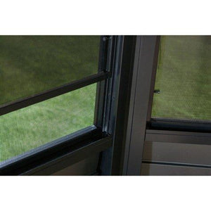 Sojag™ Charleston Sunroom Patio Enclosure Kit Dark Gray with Steel Roof - The Better Backyard