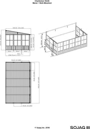 Image of Sojag™ Charleston Sunroom Patio Enclosure Kit Dark Gray with Steel Roof Solarium SOJAG 