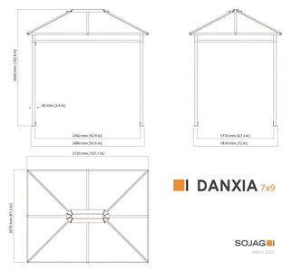 Sojag Danxia 7 ft. x 9 ft. Gazebo Gazebo SOJAG 