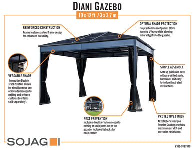 Sojag Diani 10 x 12 Gazebo SOJAG 