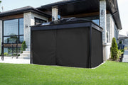 Image of Sojag Diani Black Spun Polyester Curtains Canopy & Gazebo Accessories SOJAG 