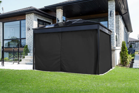 Sojag Diani Black Spun Polyester Curtains Canopy & Gazebo Accessories SOJAG 