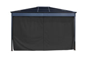 Image of Sojag Diani Black Spun Polyester Curtains Canopy & Gazebo Accessories SOJAG 