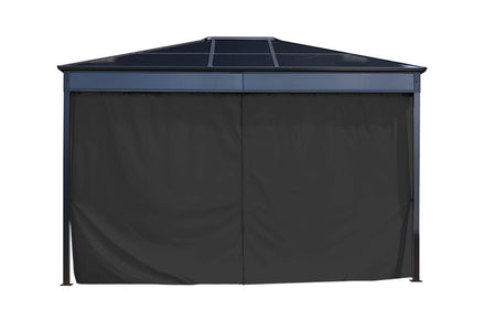 Sojag Diani Black Spun Polyester Curtains Canopy & Gazebo Accessories SOJAG 