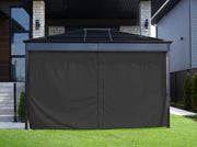Image of Sojag Diani Black Spun Polyester Curtains Canopy & Gazebo Accessories SOJAG 