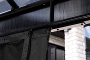 Image of Sojag Diani Black Spun Polyester Curtains Canopy & Gazebo Accessories SOJAG 