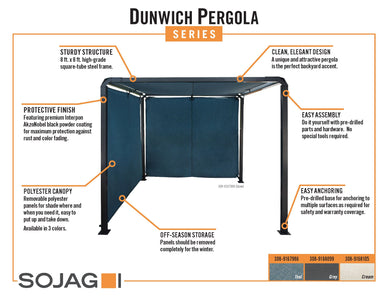 Sojag Dunwich 8 x 8 ft Pergola Pergola SOJAG 