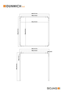 Sojag Dunwich 8 x 8 ft Pergola Pergola SOJAG 