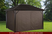 Image of Sojag™ Genova Brown Privacy Curtains - The Better Backyard
