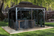 Image of Sojag™ Genova Double Roof Gazebo with Mosquito Netting - The Better Backyard