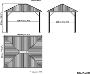 Image of Sojag™ Genova Gazebo Steel Roof with Mosquito Netting Gazebo SOJAG 