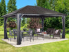 Sojag™ Genova Shelter Steel Roof Gazebo with Mosquito Netting - The Better Backyard