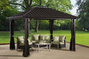 Image of Sojag™ Genova Shelter Steel Roof Gazebo with Mosquito Netting - The Better Backyard