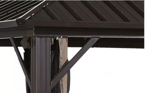 Sojag™ Genova Shelter Steel Roof Gazebo with Mosquito Netting - The Better Backyard