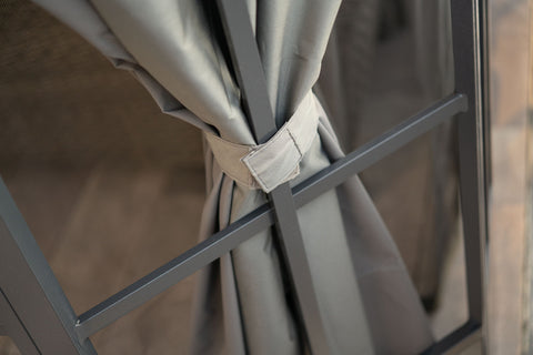 Image of Sojag Grey Privacy Curtains for Savino Gazebo Accessories SOJAG 