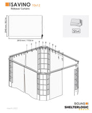 Image of Sojag Grey Privacy Curtains for Savino Gazebo Accessories SOJAG 
