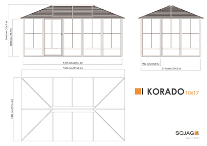 Sojag Korado 10 x 17 ft. Solarium Solarium SOJAG 
