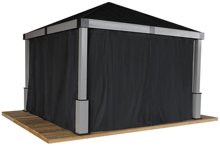 Sojag Lena Black Spun Polyester Curtains Accessories SOJAG 