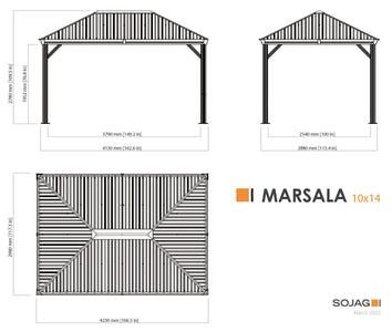 Sojag Marsala 10 x 14 Gazebo Gazebo SOJAG 
