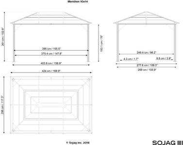 Sojag™ Meridien Gazebo with Mosquito Netting Gazebo SOJAG 