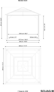 Image of Sojag™ Meridien Gazebo with Mosquito Netting Gazebo SOJAG 