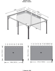 Image of Sojag™ Meridien Grey Privacy Curtains - The Better Backyard