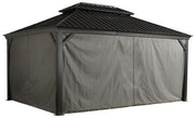 Image of Sojag™ Mykonos Gray Privacy Curtains - The Better Backyard
