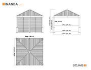 Image of Sojag Nanda Steel Roof Gazebo 12 x 12 ft Gazebo SOJAG 