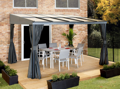 Sojag Pompano 10x12 Wall Gazebo - Grey Gazebo SOJAG 
