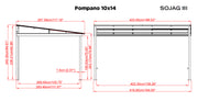 Image of Sojag Pompano Wall Gazebo - Grey Gazebo SOJAG 