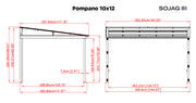 Image of Sojag Pompano Wall Gazebo - Grey Gazebo SOJAG 