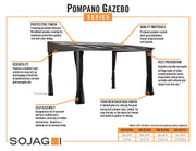 Image of Sojag Pompano Wall Gazebo - Grey Gazebo SOJAG 