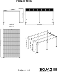 Sojag™ Portland Patio Gazebo Netting and Curtains Included Gazebo SOJAG 