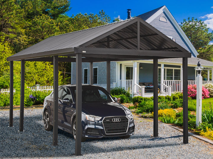 Sojag Samara 12 ft x 20 ft Dark Grey Carport