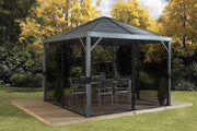 Image of Sojag™ Sanibel Gazebo Steel Roof with Mosquito Netting - The Better Backyard