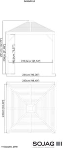 Sojag™ Sanibel Gazebo Steel Roof with Mosquito Netting - The Better Backyard