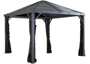 Image of Sojag™ Sanibel Gazebo Steel Roof with Mosquito Netting - The Better Backyard