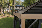 Image of Sojag Sanibel Gazebo Steel Roof with Mosquito Netting Hard Top Gazebo SOJAG 