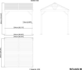 Sojag™ Sanibel I Gazebo Steel Roof with Mosquito Netting - The Better Backyard